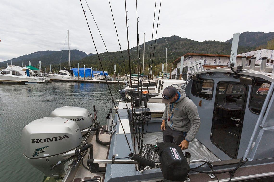 Fishing Lake Pend Oreille. Hope, ID. April 2015