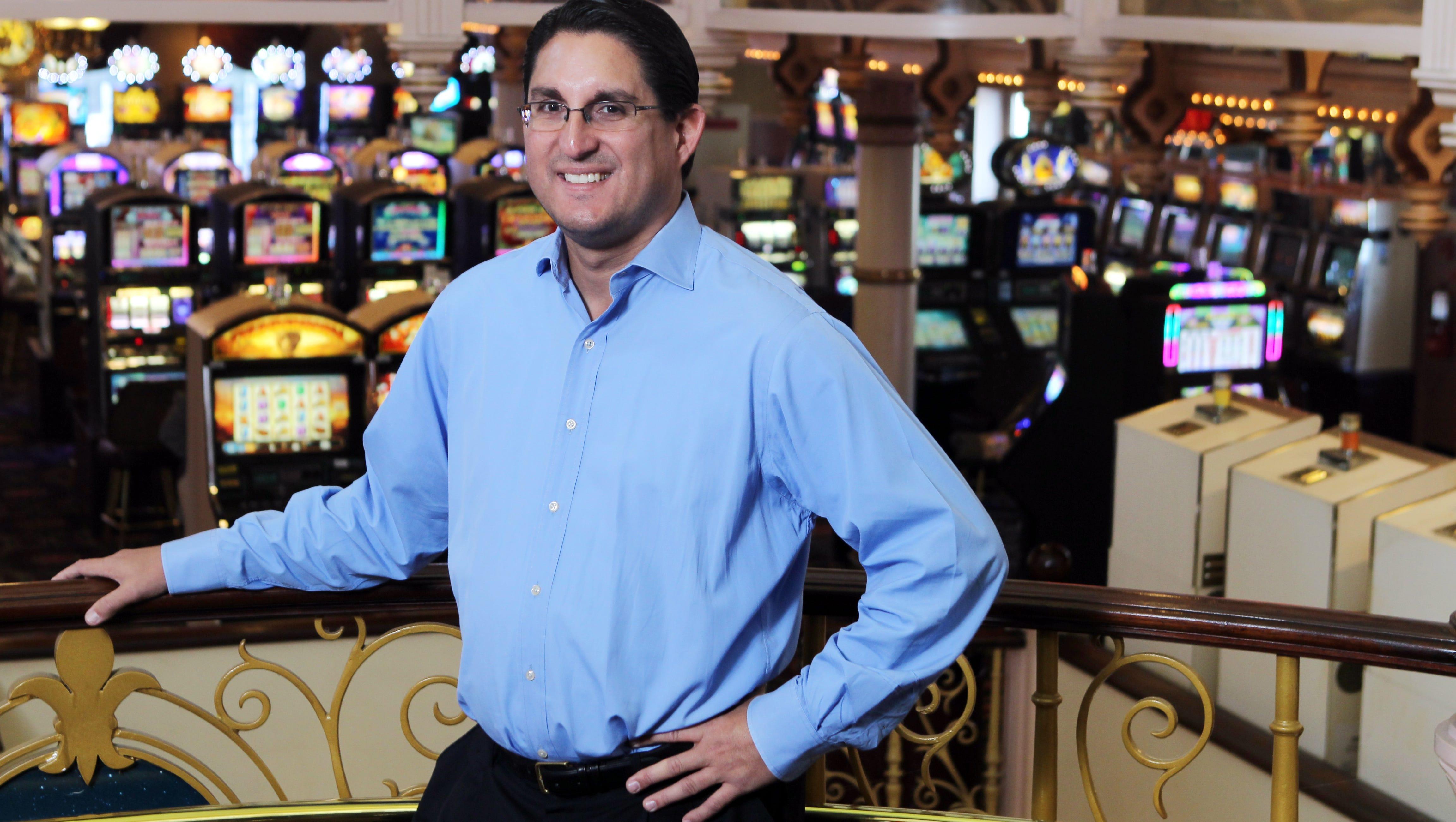 Steve Jimenez, general manager of Rising Star Casino, Rising Sun, Indiana, in the casino.