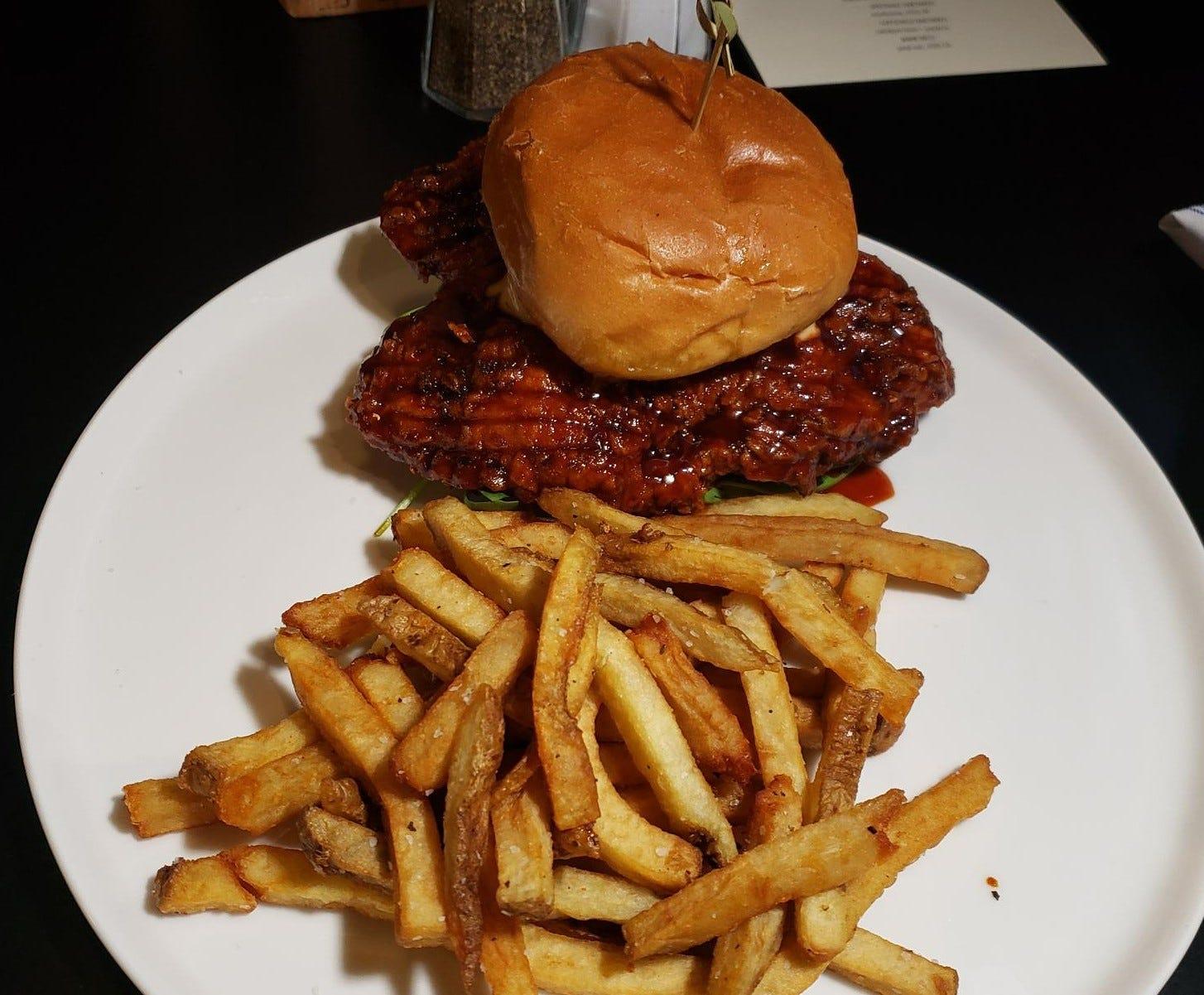 A Korean Fried Chicken sandwich at Union & Main.