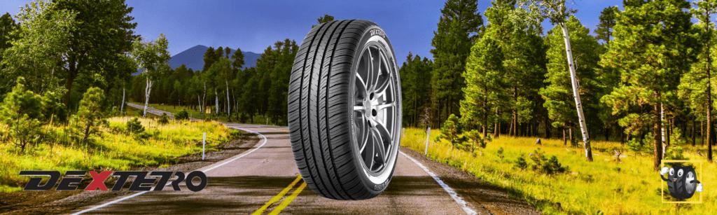 Picture of dextero tire on road