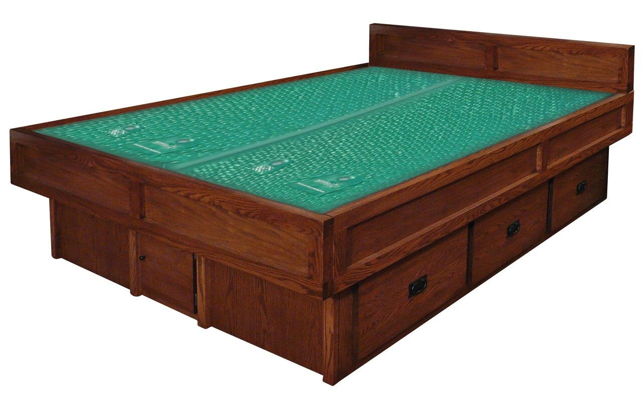 Hardside waterbed cutaway