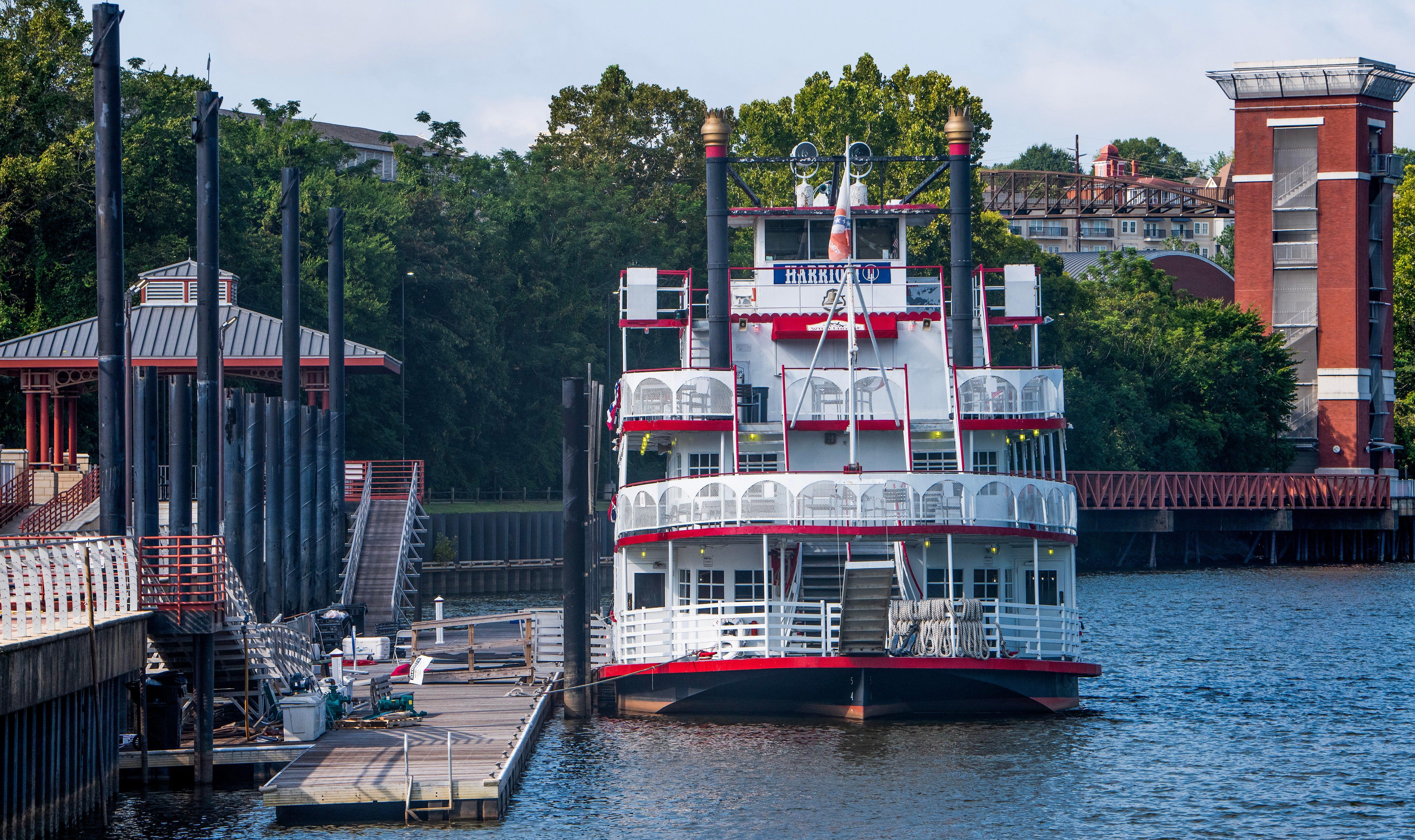 The Harriott II is docked at the Montgomery Riverwalk on Aug. 7.