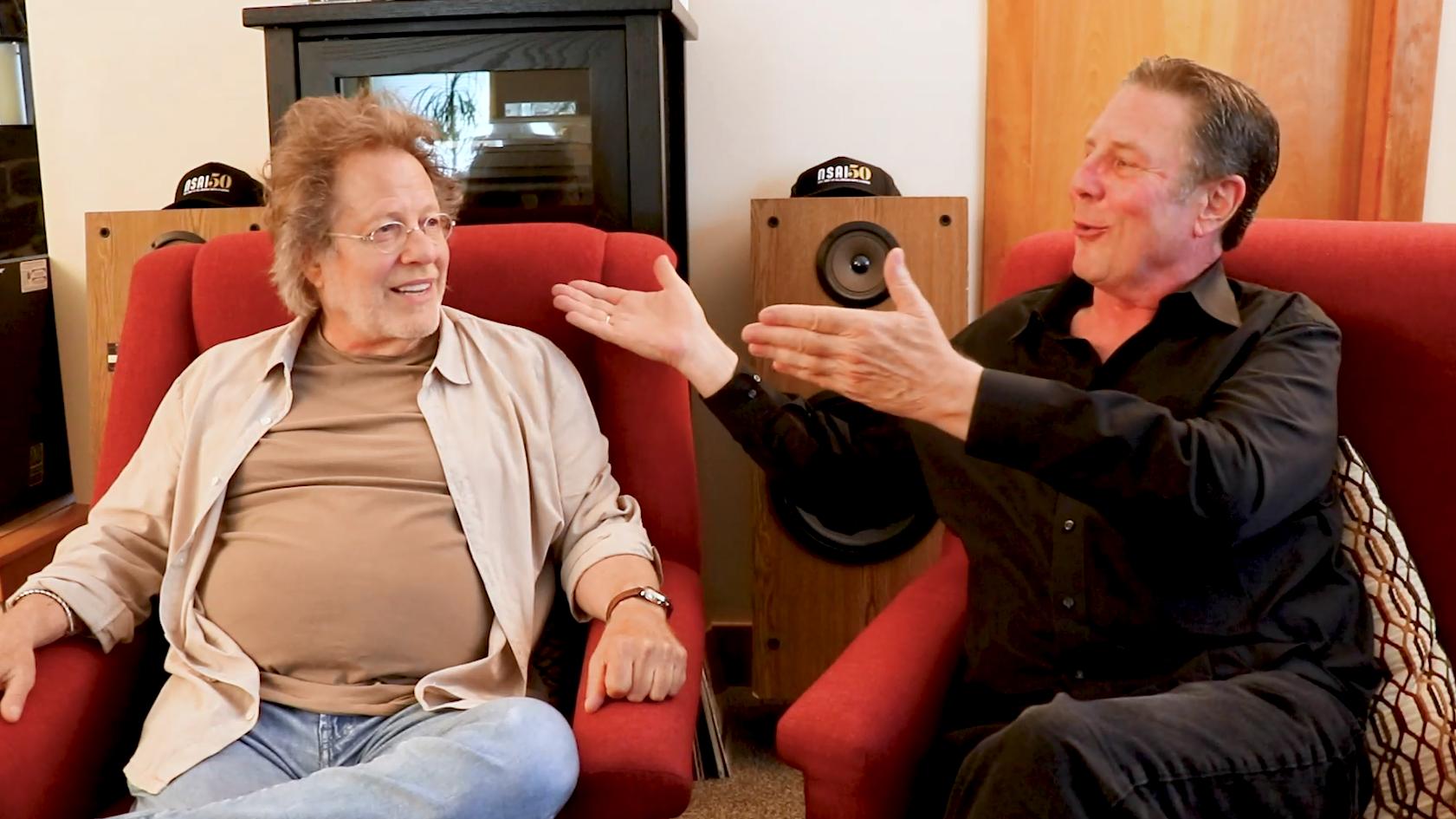 Songwriter Steve Dorff, left, talks with Bart Herbison.