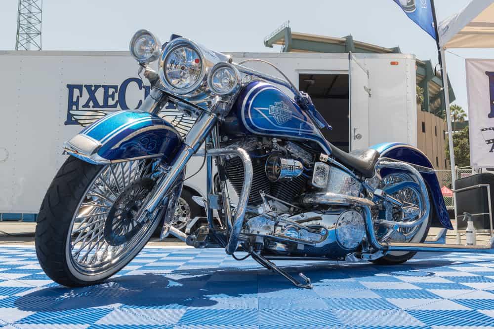 Harley Davidson custom on display