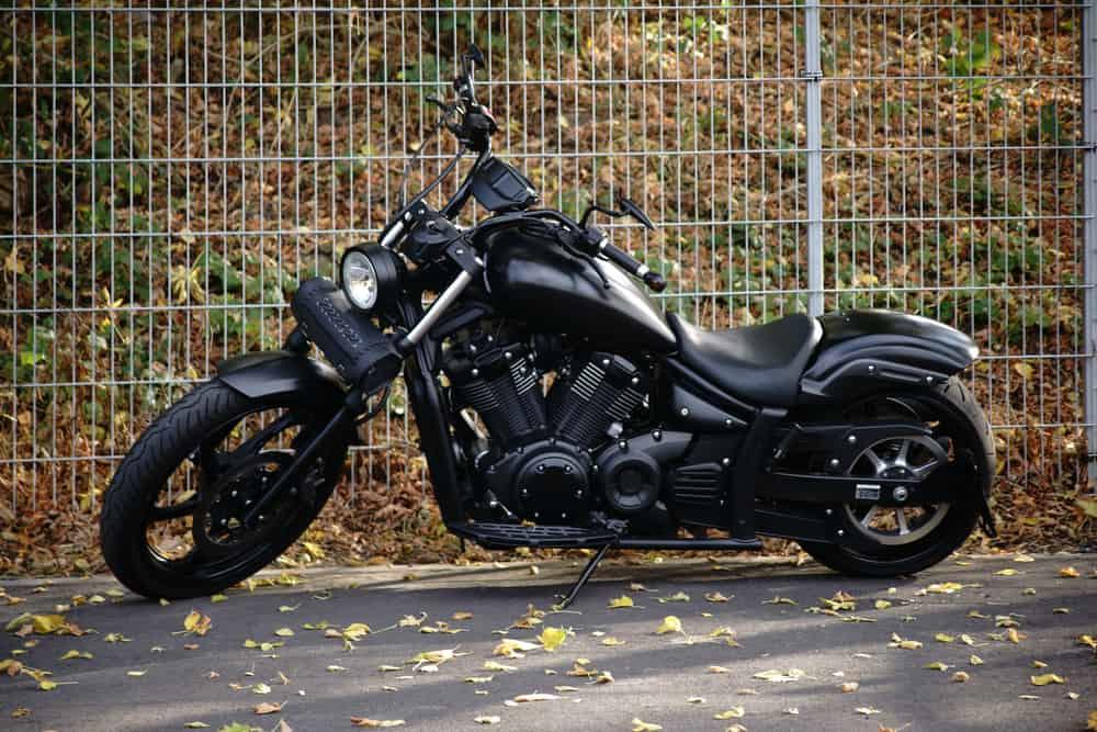 Black Harley Davidson motorcycle