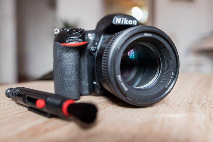 a clean Nikon DSLR lens