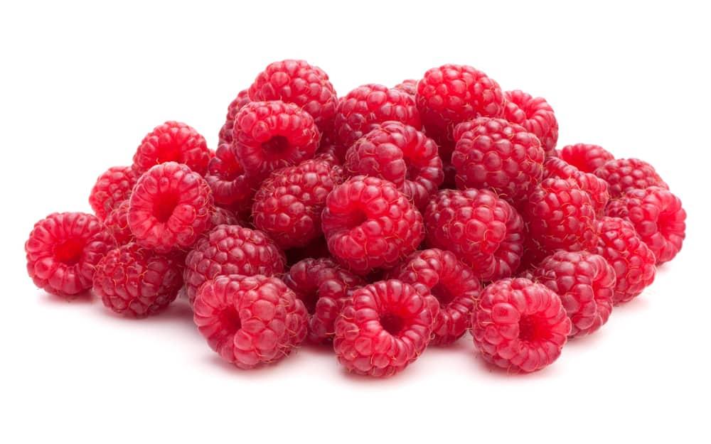 Sweet raspberry isolated on white background cutout
