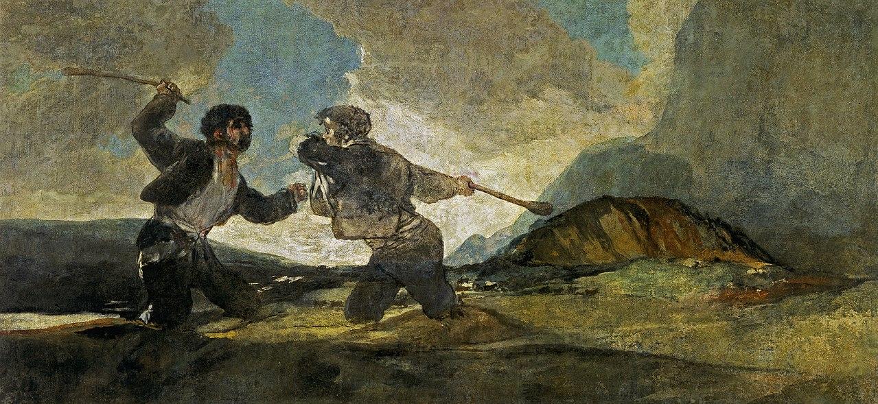 Fight with Cudgels by Francisco Goya