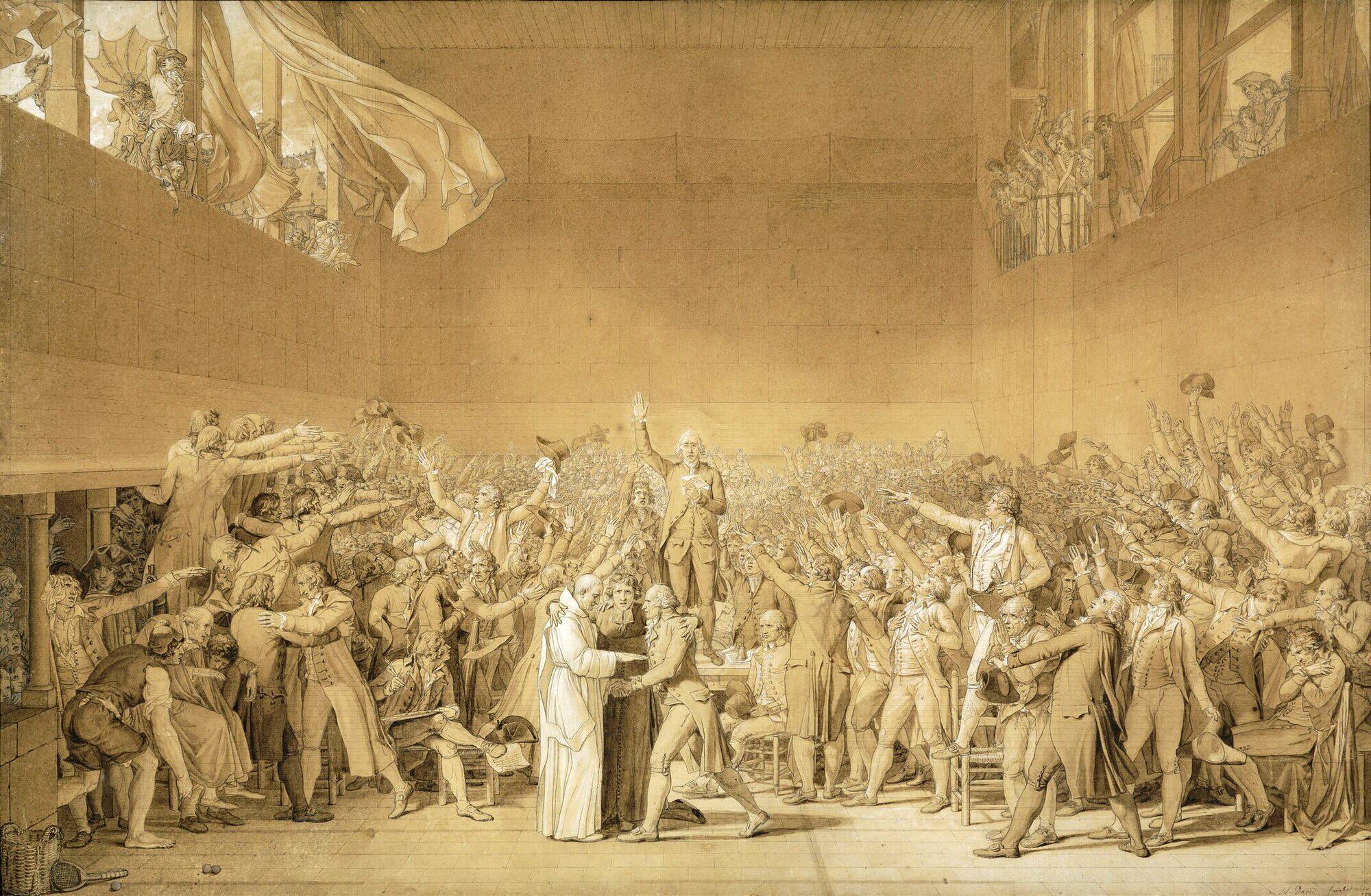 The Tennis Court Oath: How The French Revolution Began - Radical Tea Towel