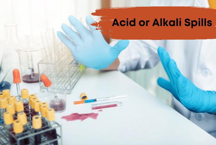 acid or alkali spillage