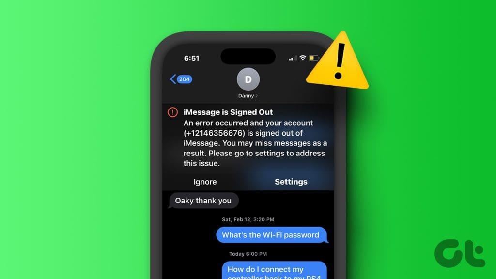 Imessage is signed out error 12