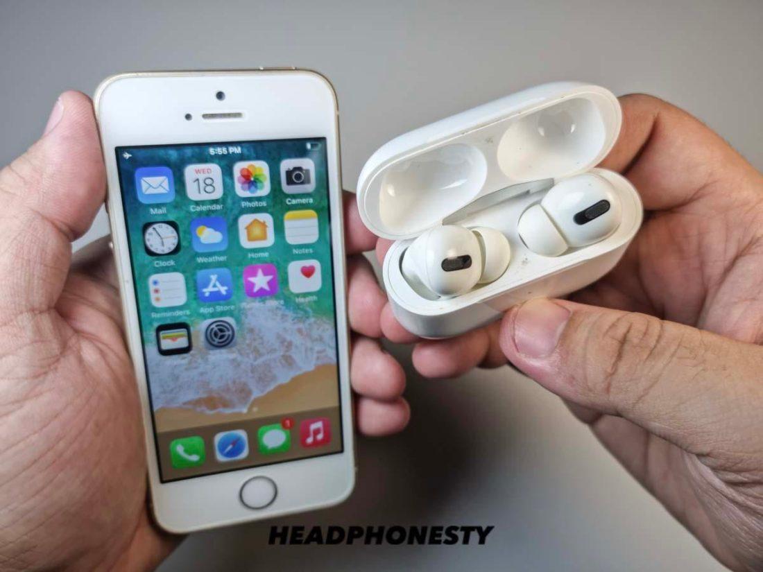 Connecting AirPods to iPhone