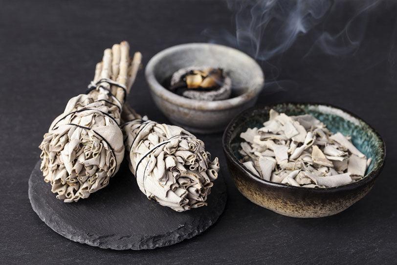 incense of salvia burning