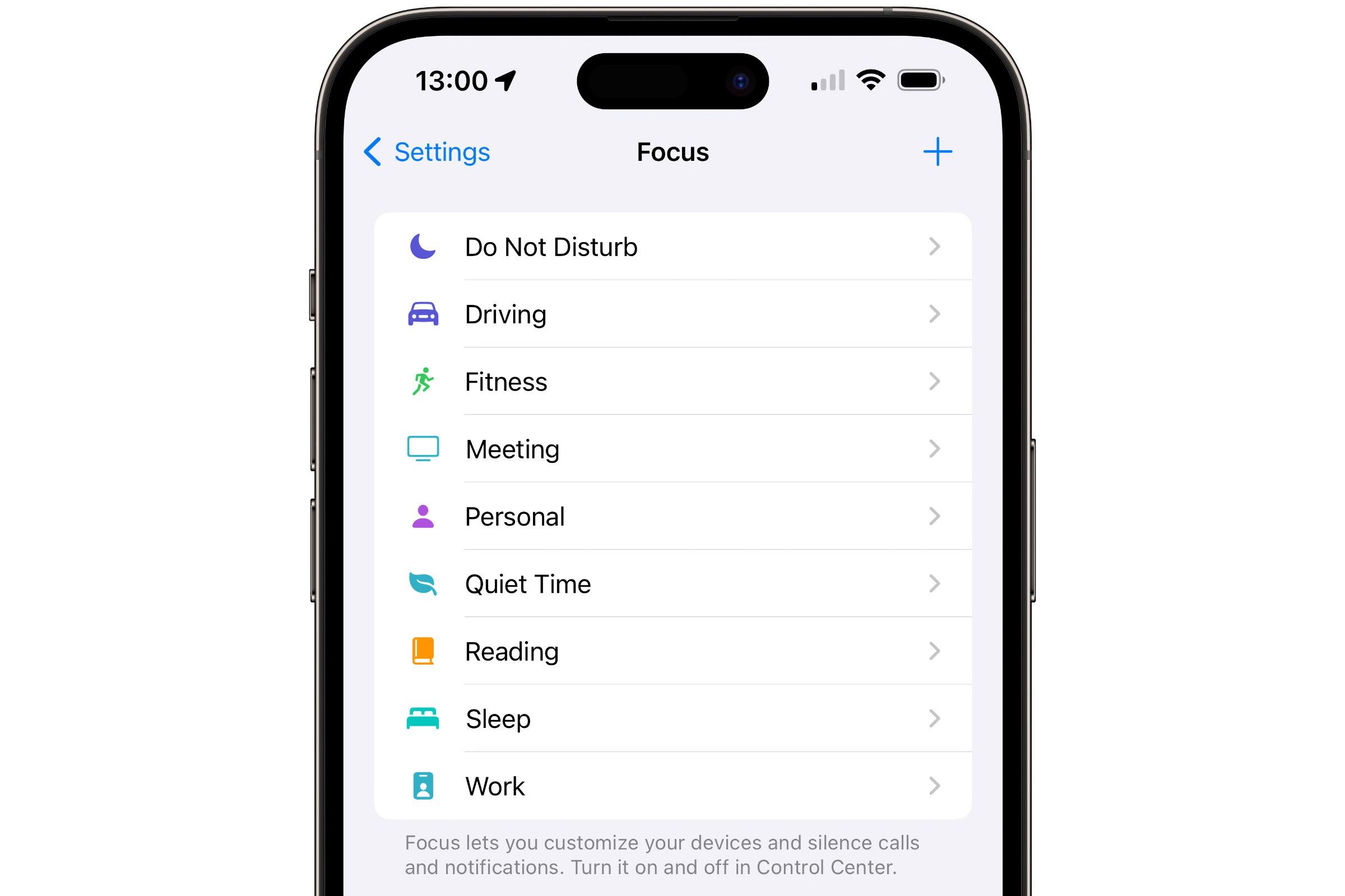 iPhone showing Always On Display options in Settings app.