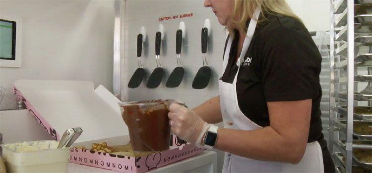 Woman Making Cookies