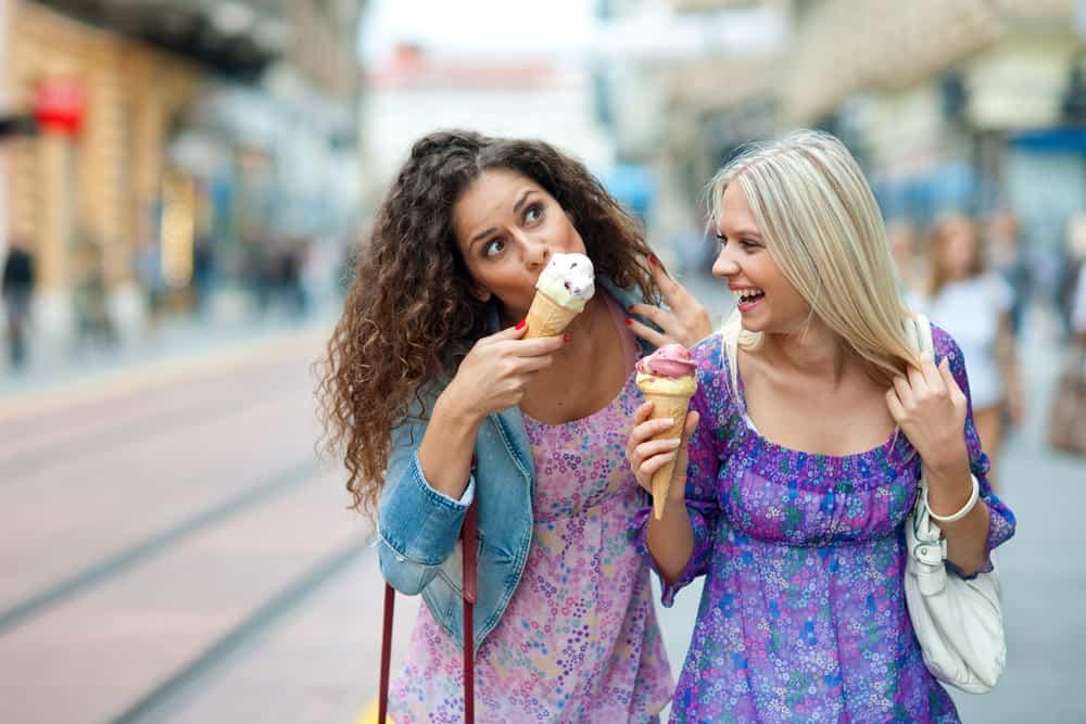 adults eating ice cream