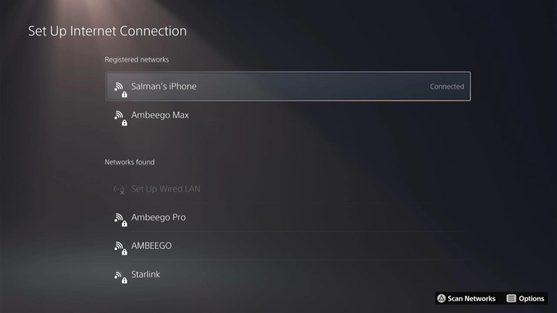 ps5 connected witha a mobile hotspot
