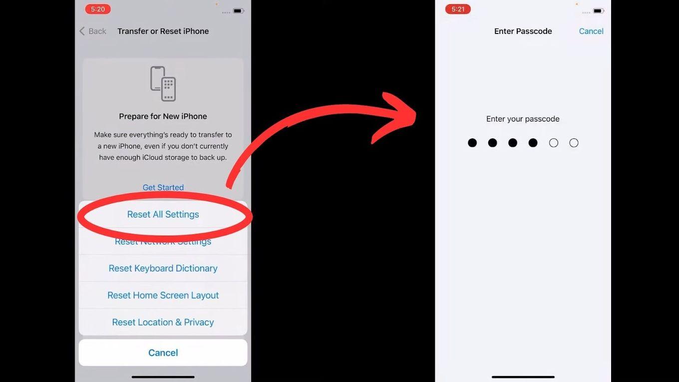 Resetting iPhone Camera Black Screen - Step5