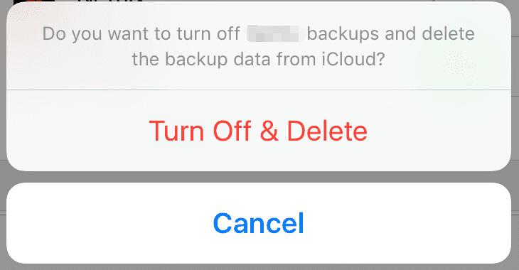 disable unnecessary backups