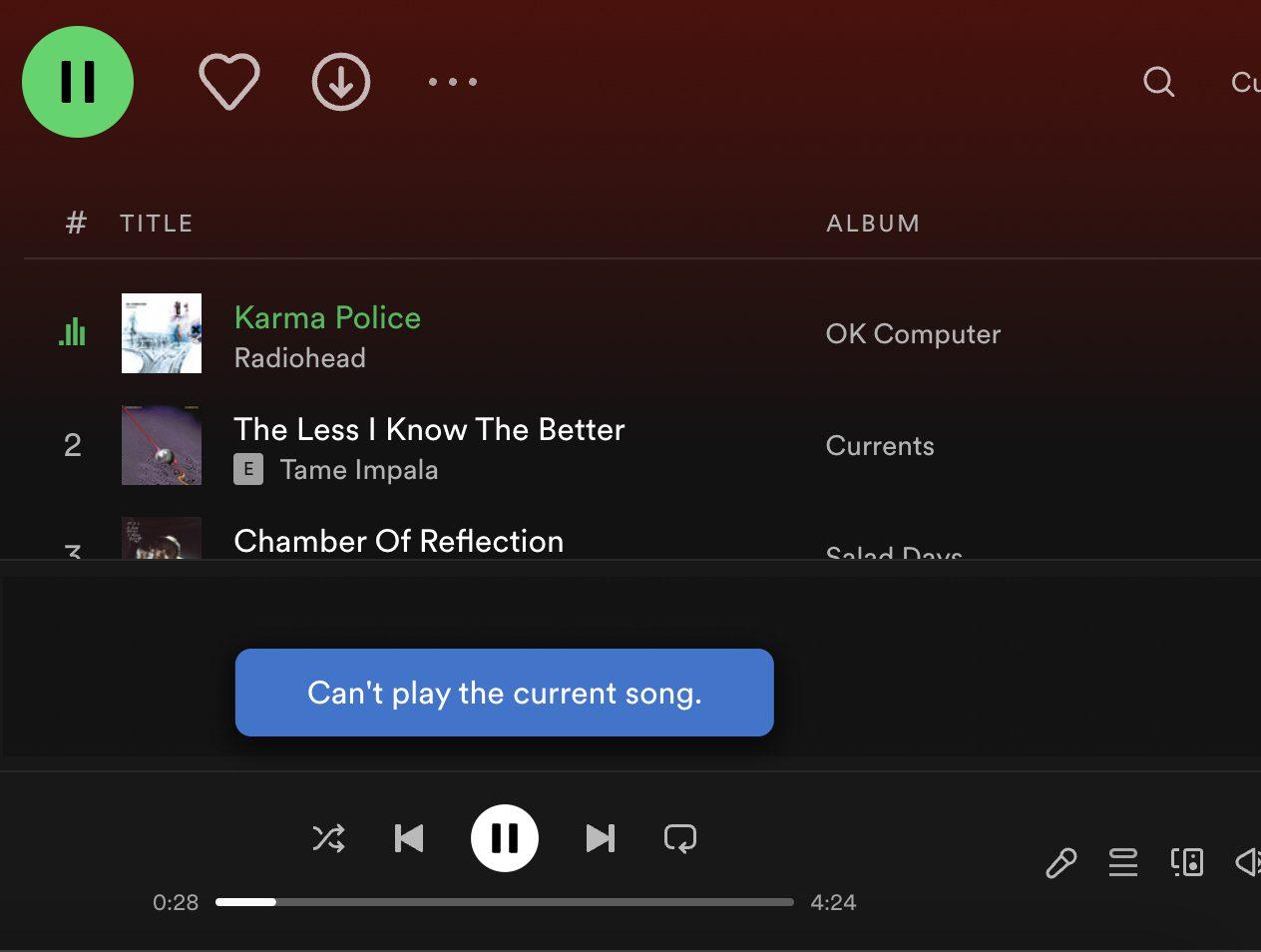 Zipair spotify streaming doesn't work