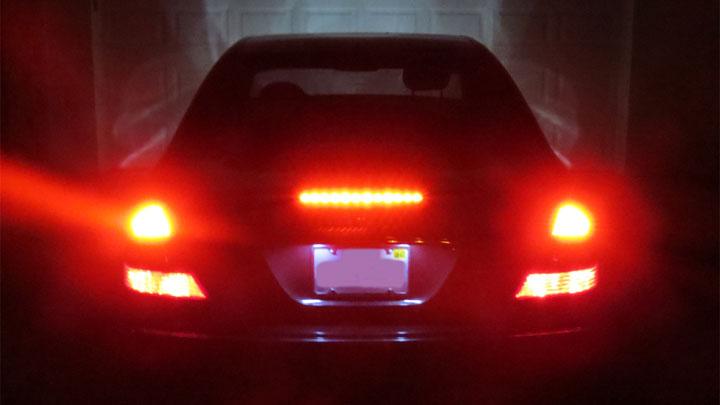 test brake lights in garage