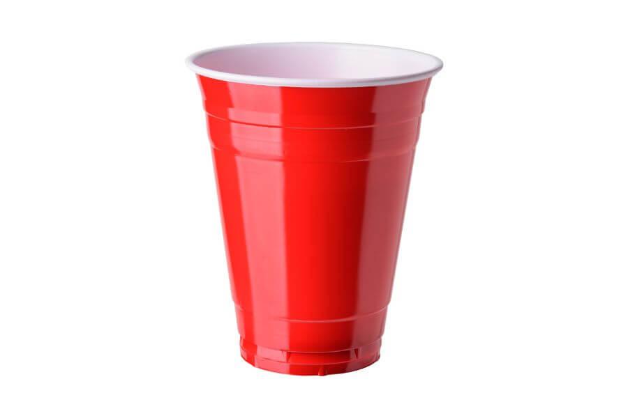 a red plastic cup