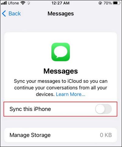 sync this iphone