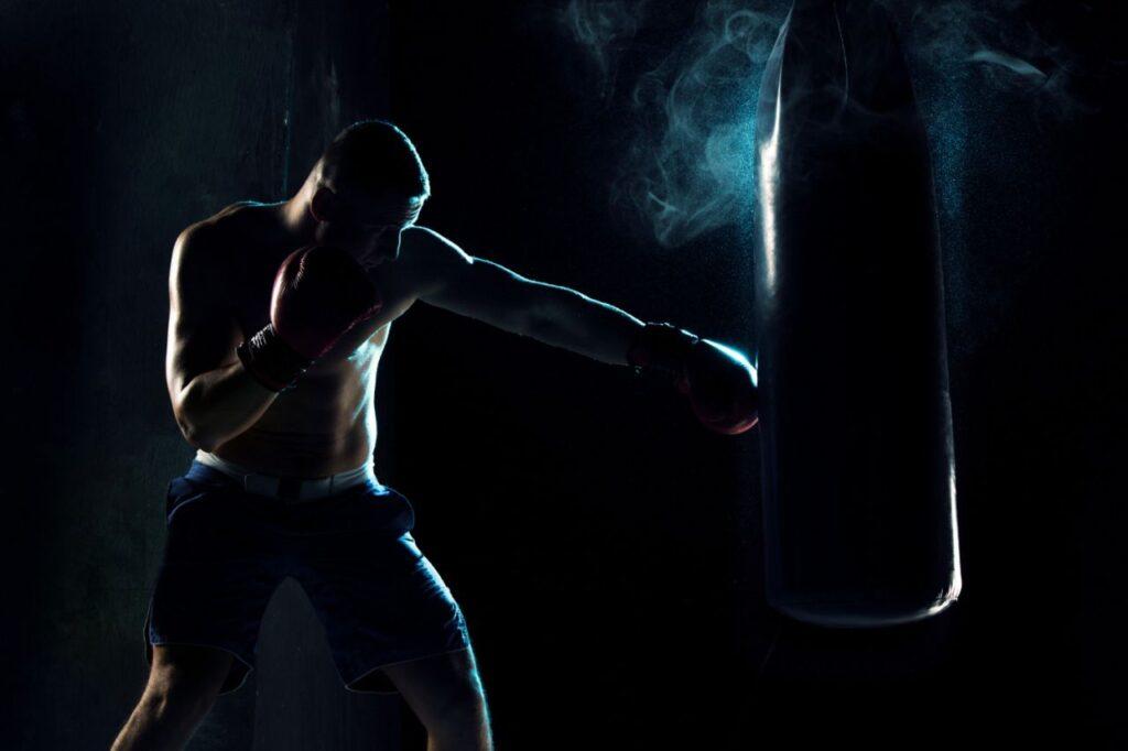 male boxer boxing punching bag (2)