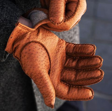 Luxury leather gloves - Peccary