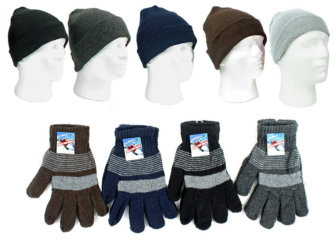 Adult Cuffed Winter Knit Hats and Men