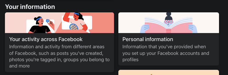 facebook personal information