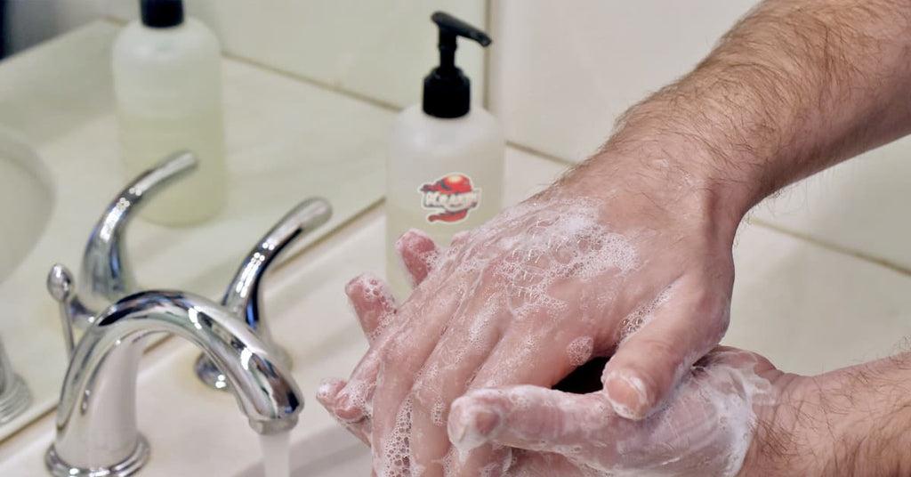 Washing Hand with Soap and Warm Water