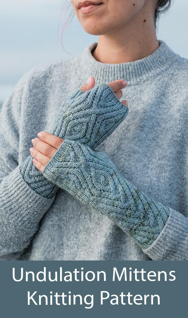 Mitts Knitting Pattern Undulation Fingerless Mitts