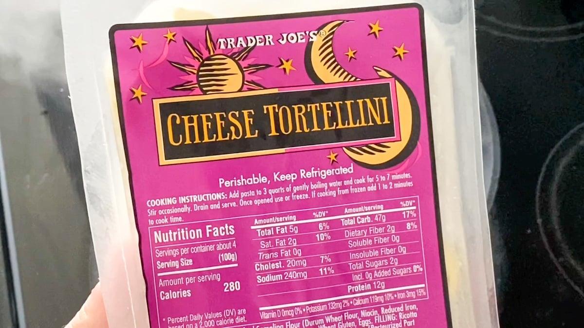 cheese tortellini from trader joe
