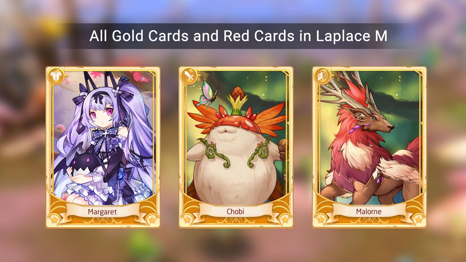 List of All Gold Card and Red Card in Laplace M (Tales of Wind)