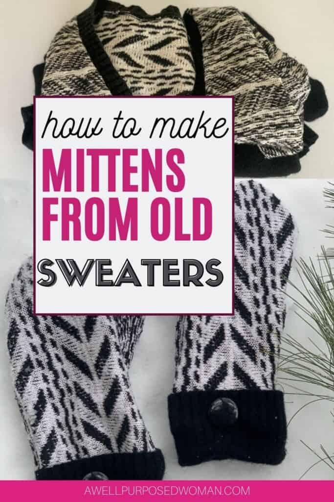 How to make Sweater Mittens Free Pattern