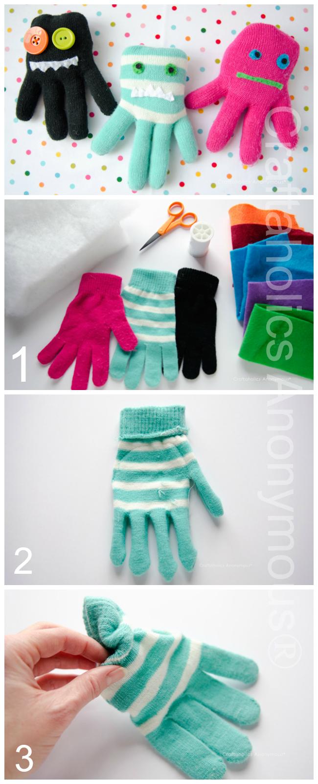 how to sew glove monsters