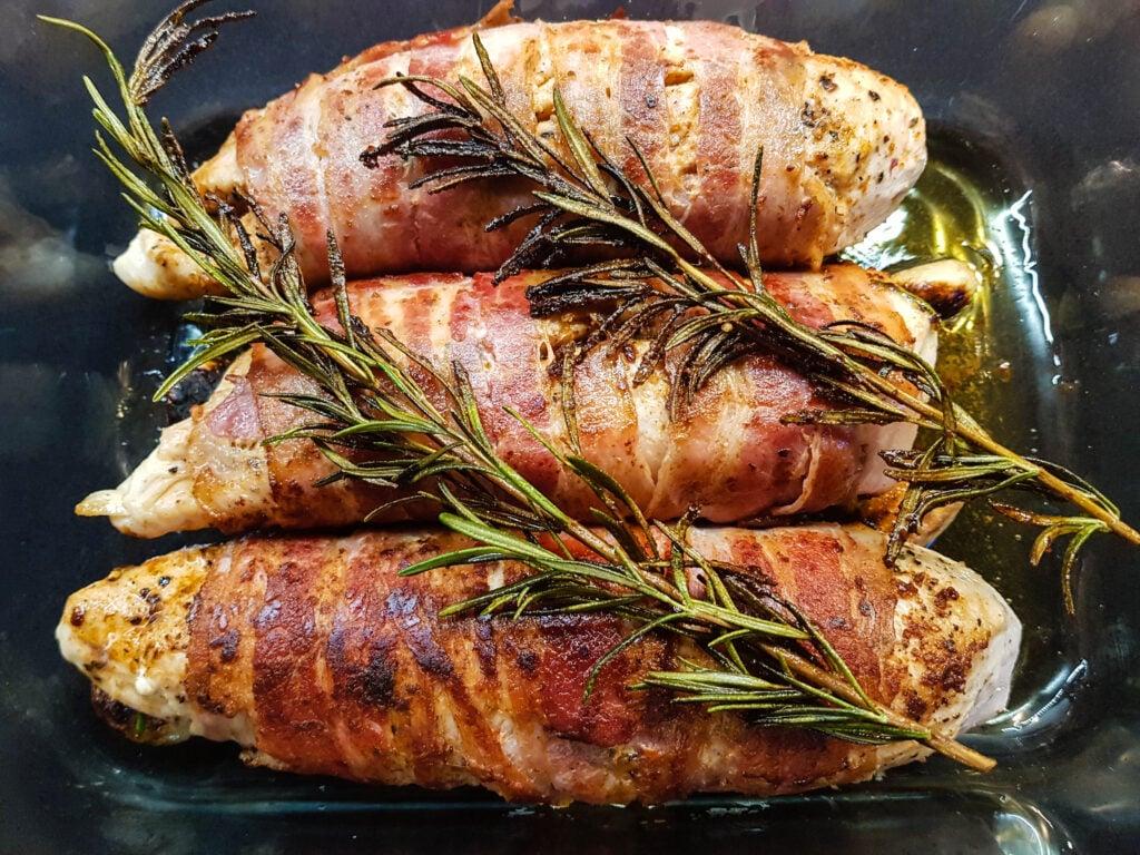 turkey bacon wrapped chicken