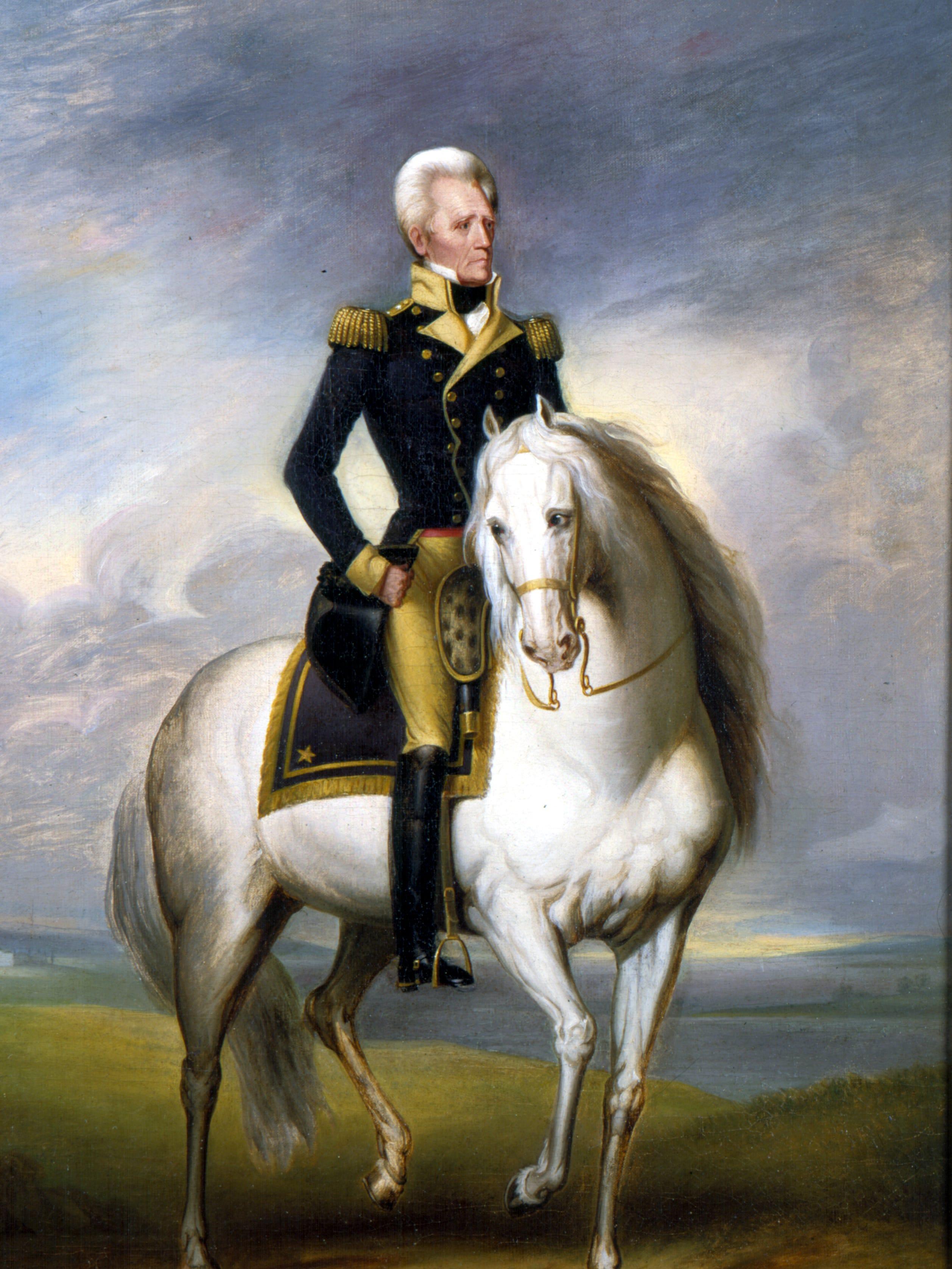 A portrait of Andrew Jackson.