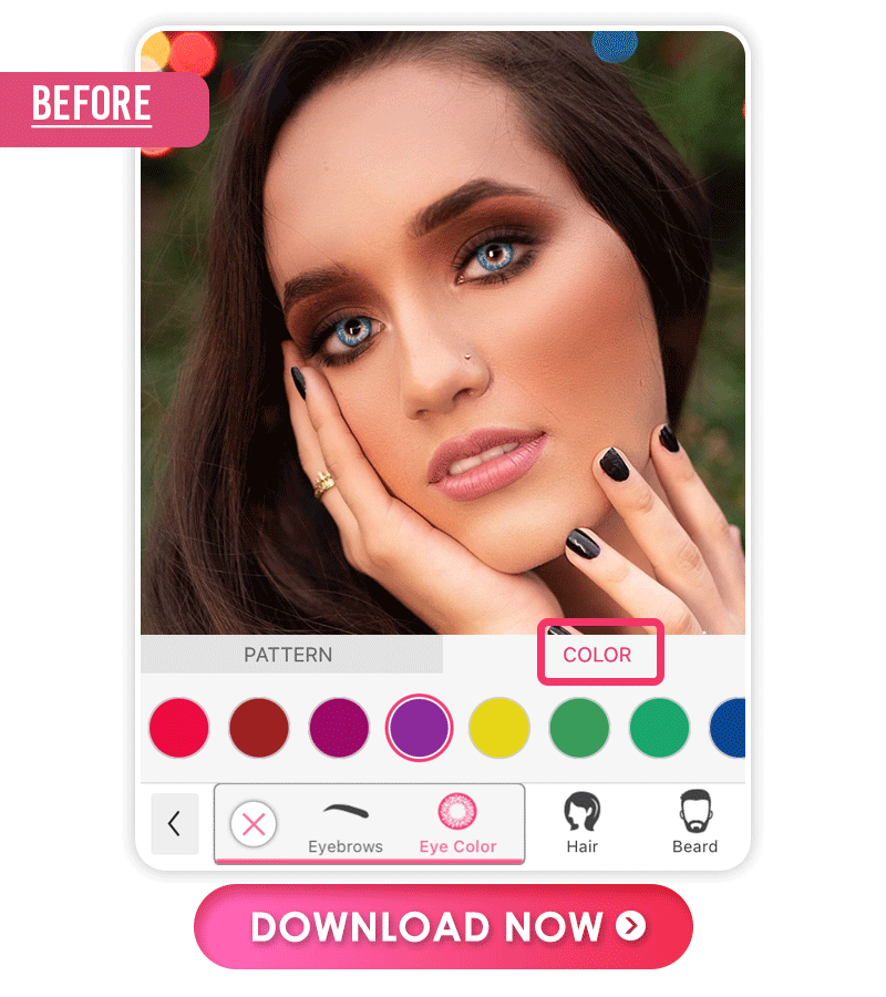 YouCam Makeup is the best photo app to edit your selfies, from applying makeup filters, changing eye colors, remove blemishes and all other face editing features.