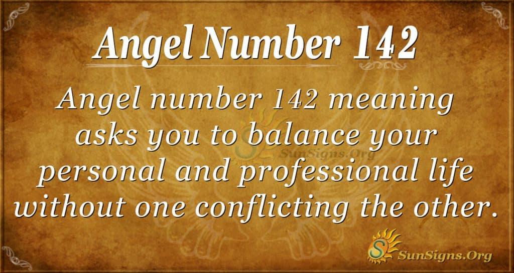 angel number 142