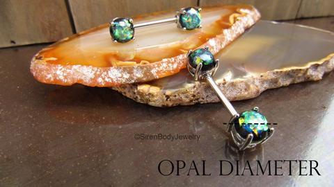 measuring opal or gem diameter