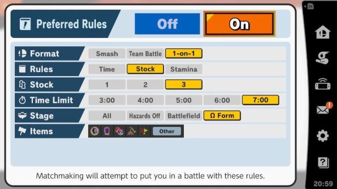 Elite Smash preferred rules