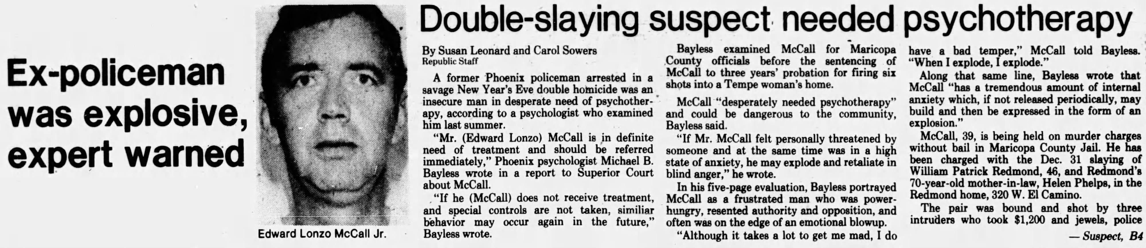 Clipped from the Jan. 11, 1981, edition of The Arizona Republic.