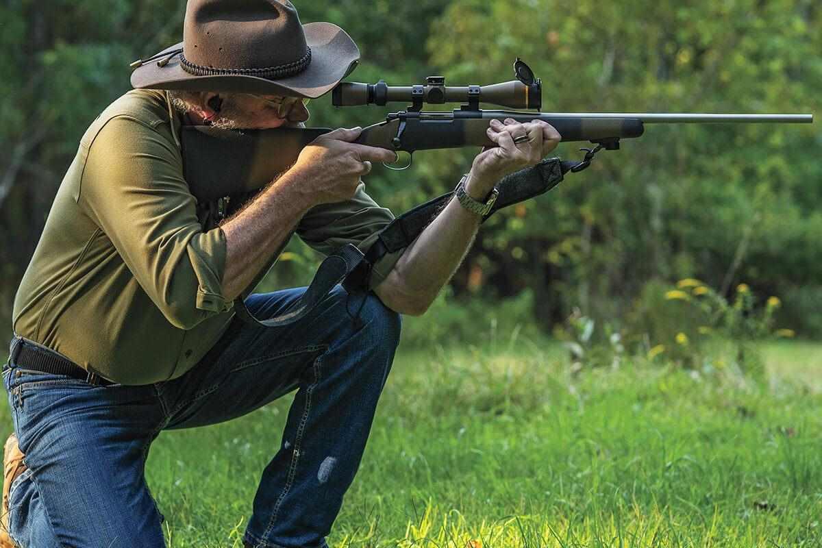 hunter shooting from seated position