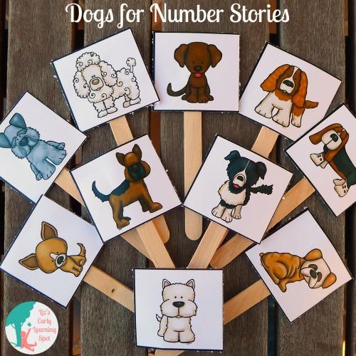 Puppies for making number stories