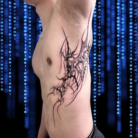 Side Tribal Cybersigilism Tattoos