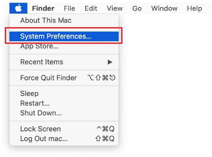 Select System Preferences