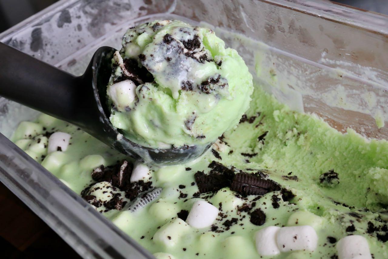 We love serving Grasshopper Ice Cream at Christmas and Saint Patrick