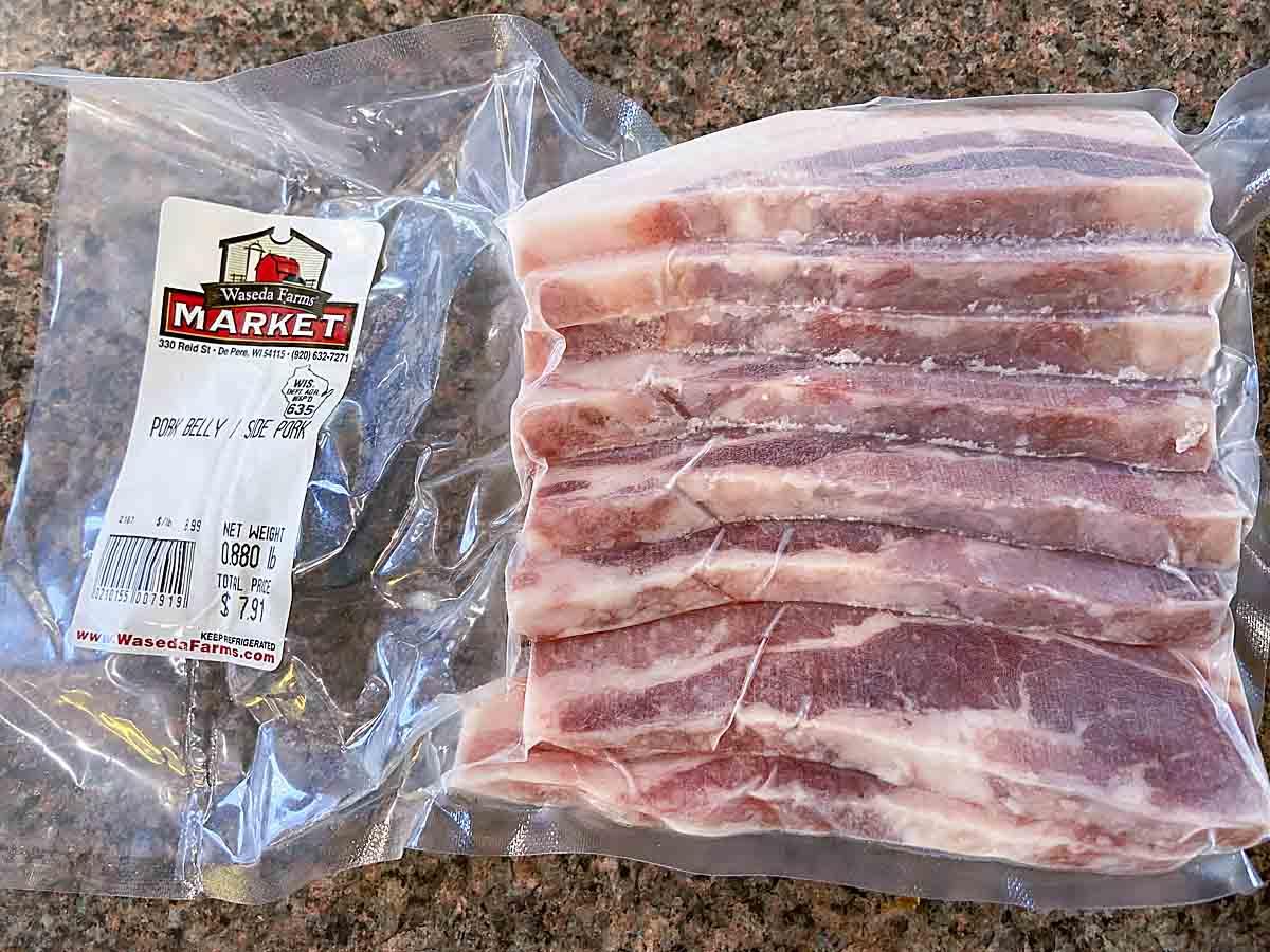 Packaged side pork